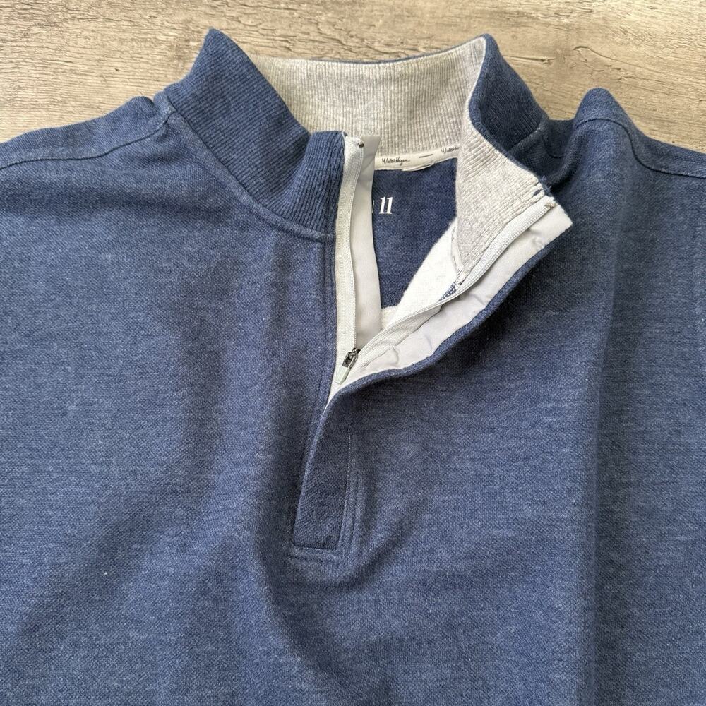 Walter Hagen Golf 1/4 Zip Sweater Mens XXL Blue Pullover Cotton Blend